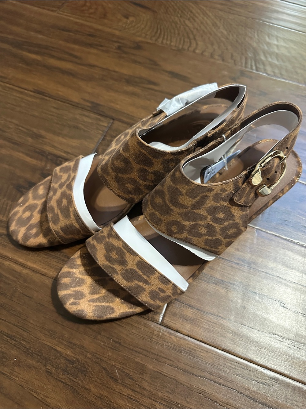 Aerosoles Leopard Print Slingback Sandals - Brown
